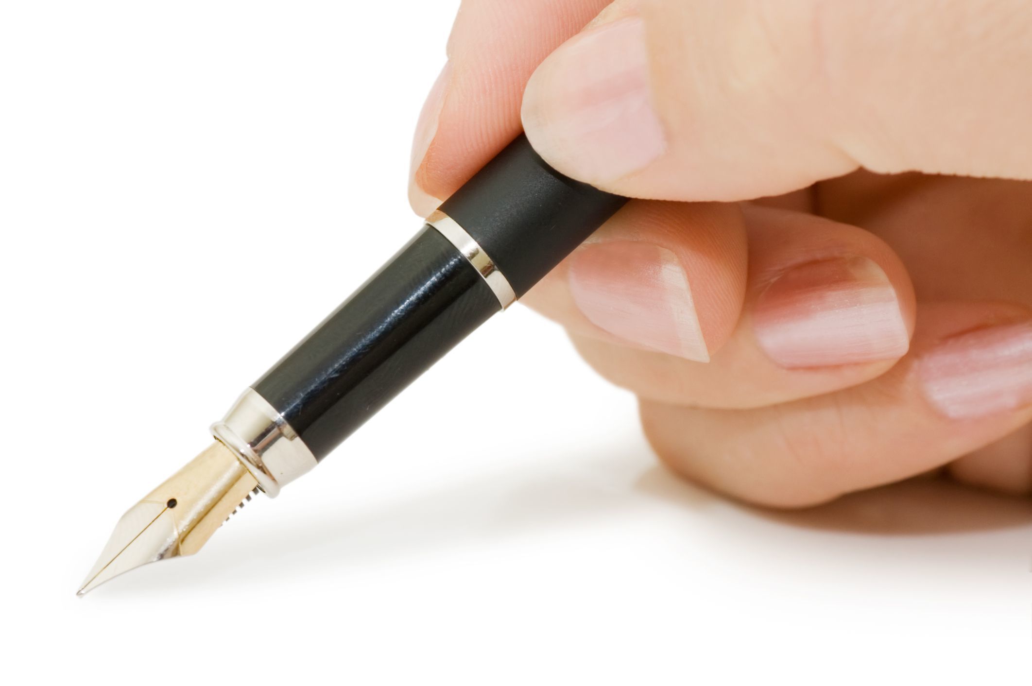 how to hold a fountain pen
